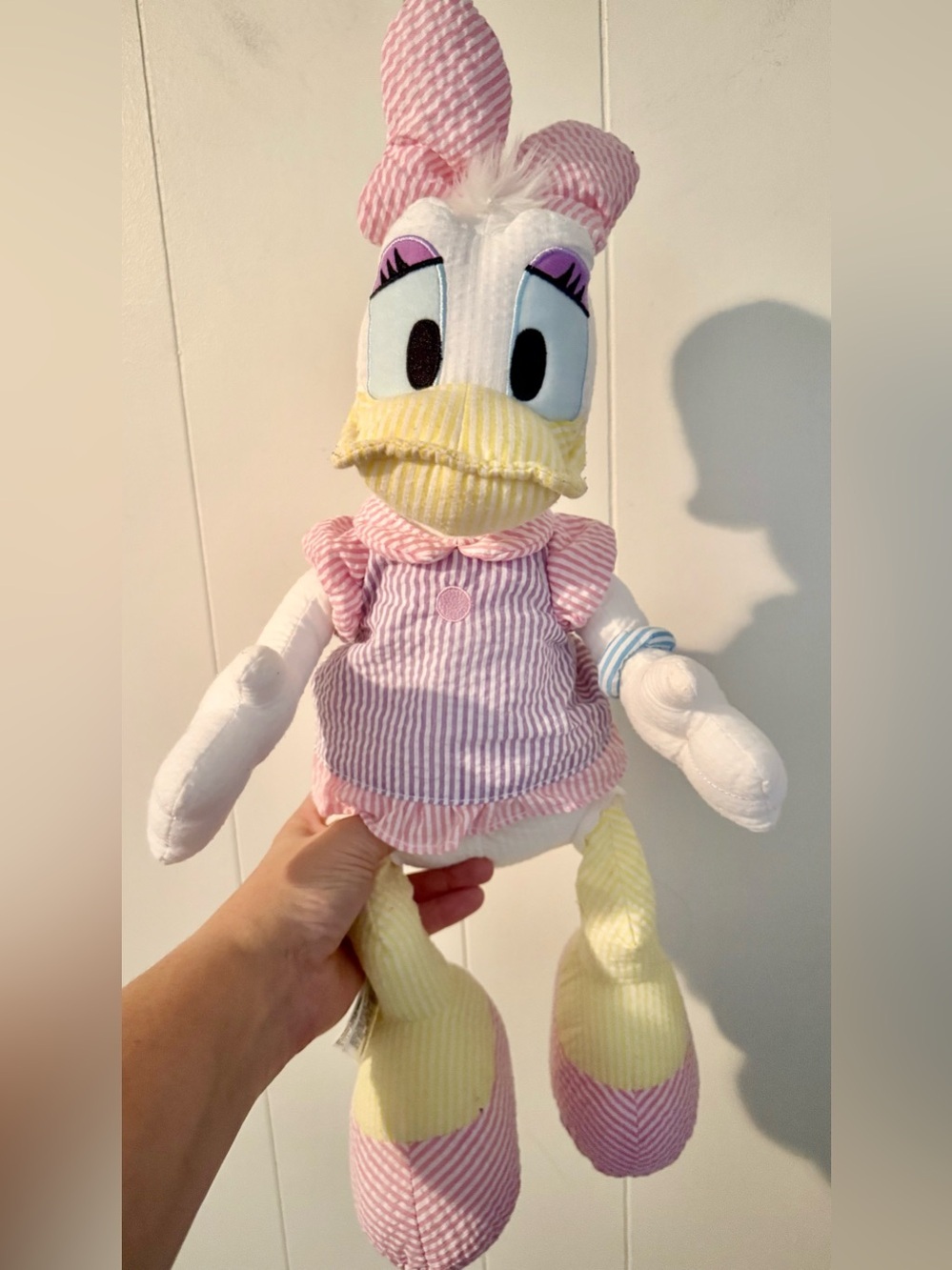 Disney Parks Daisy Duck Seersucker Designer Plush Toy Stuffed Animal 15" 2020